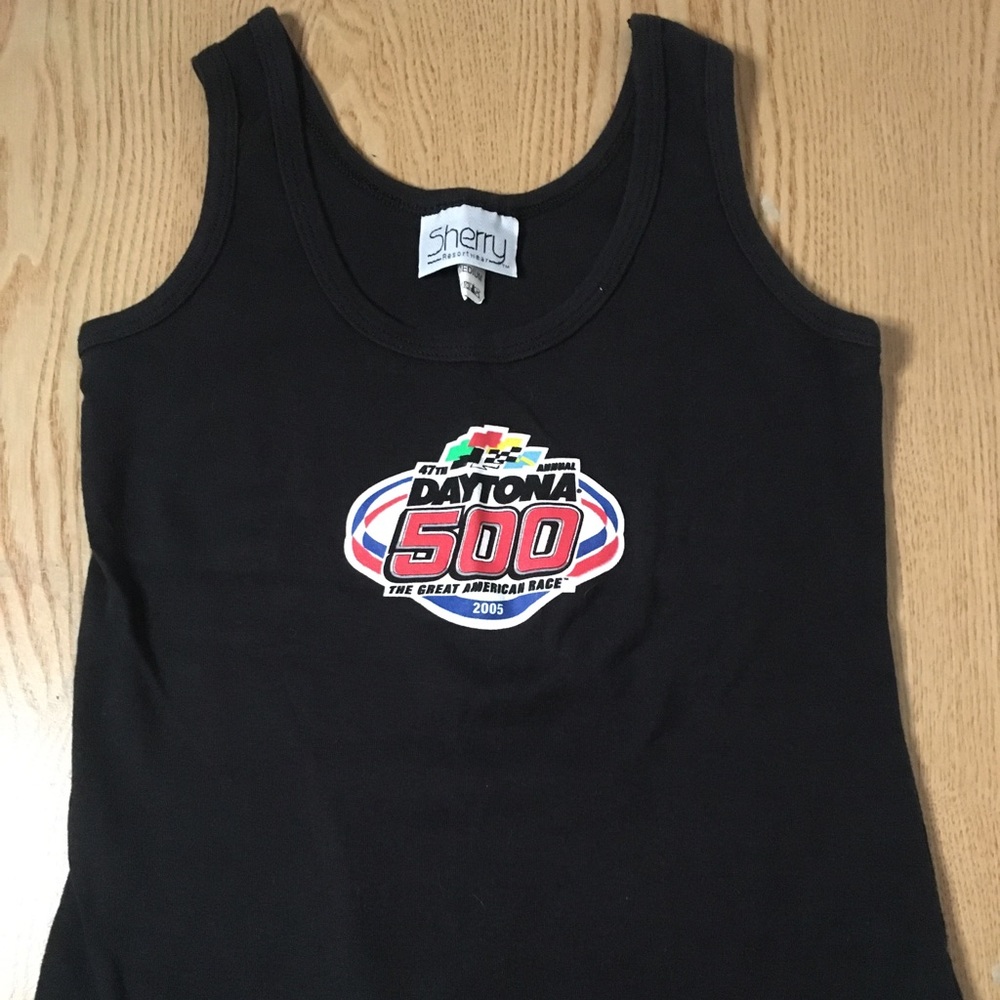 Womens Vintage Nascar 47th Annual Daytona 500 Great American Race 2005 Tank Med